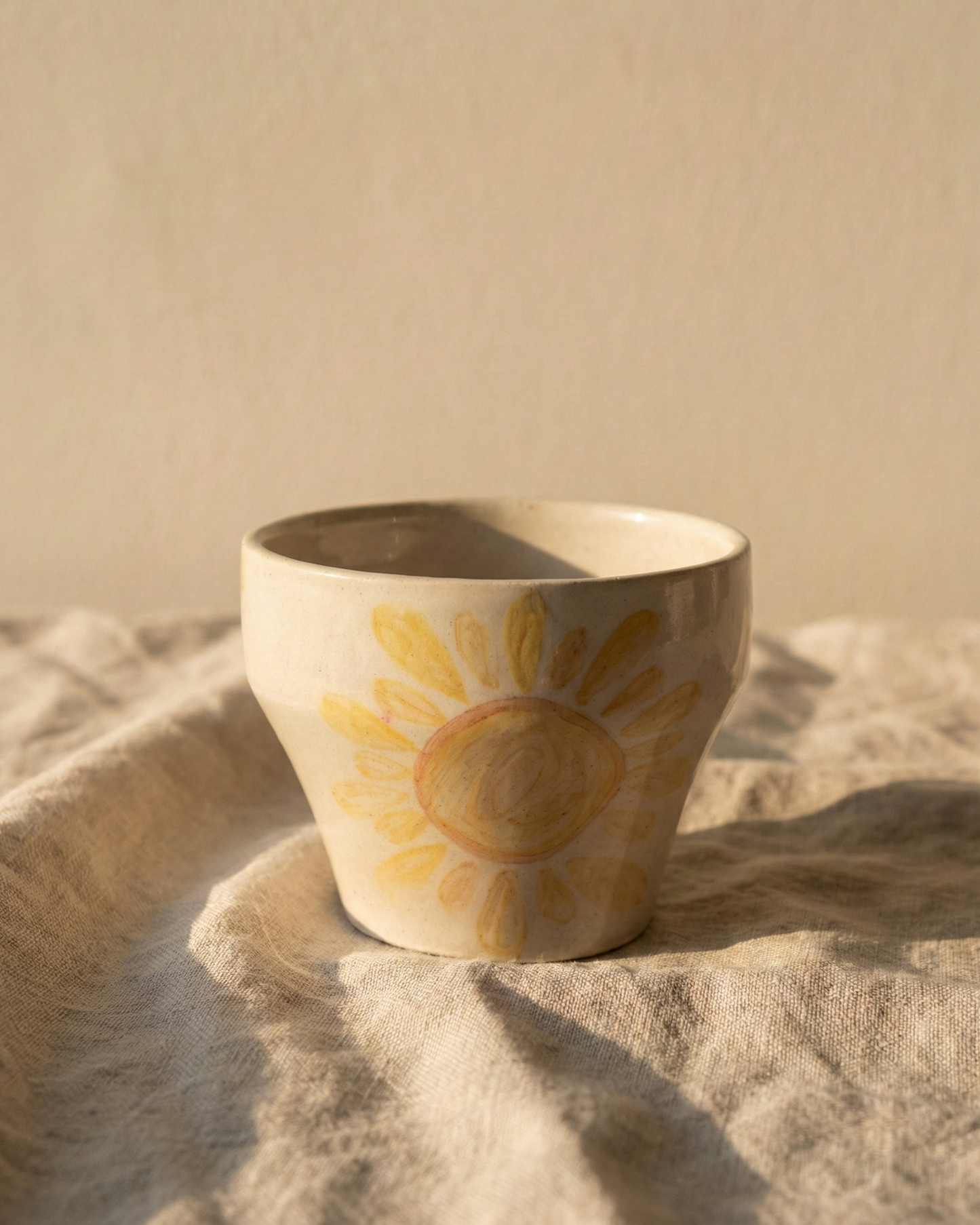 Hand-Painted Sunshine Pot