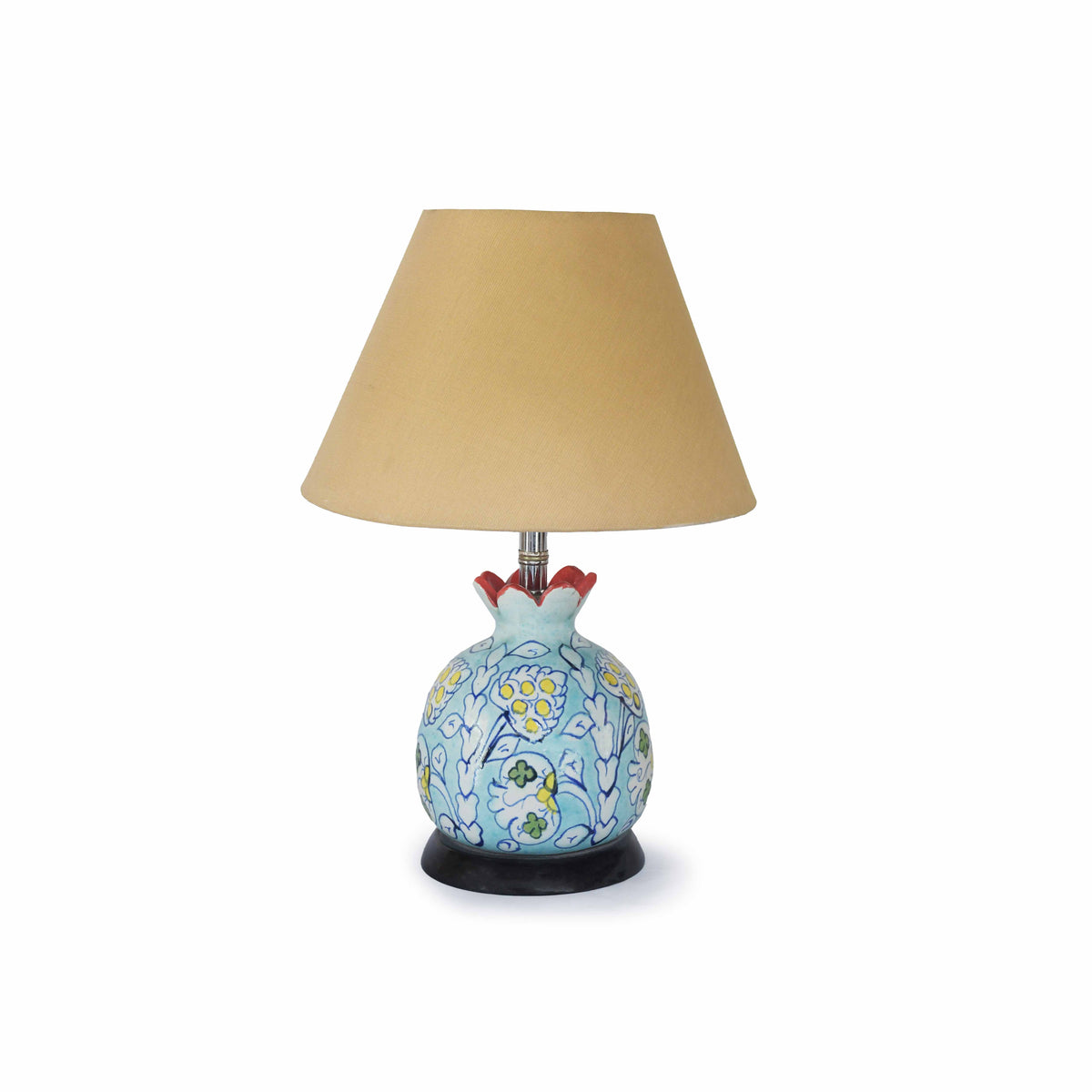 Mint Floral Table Lamp