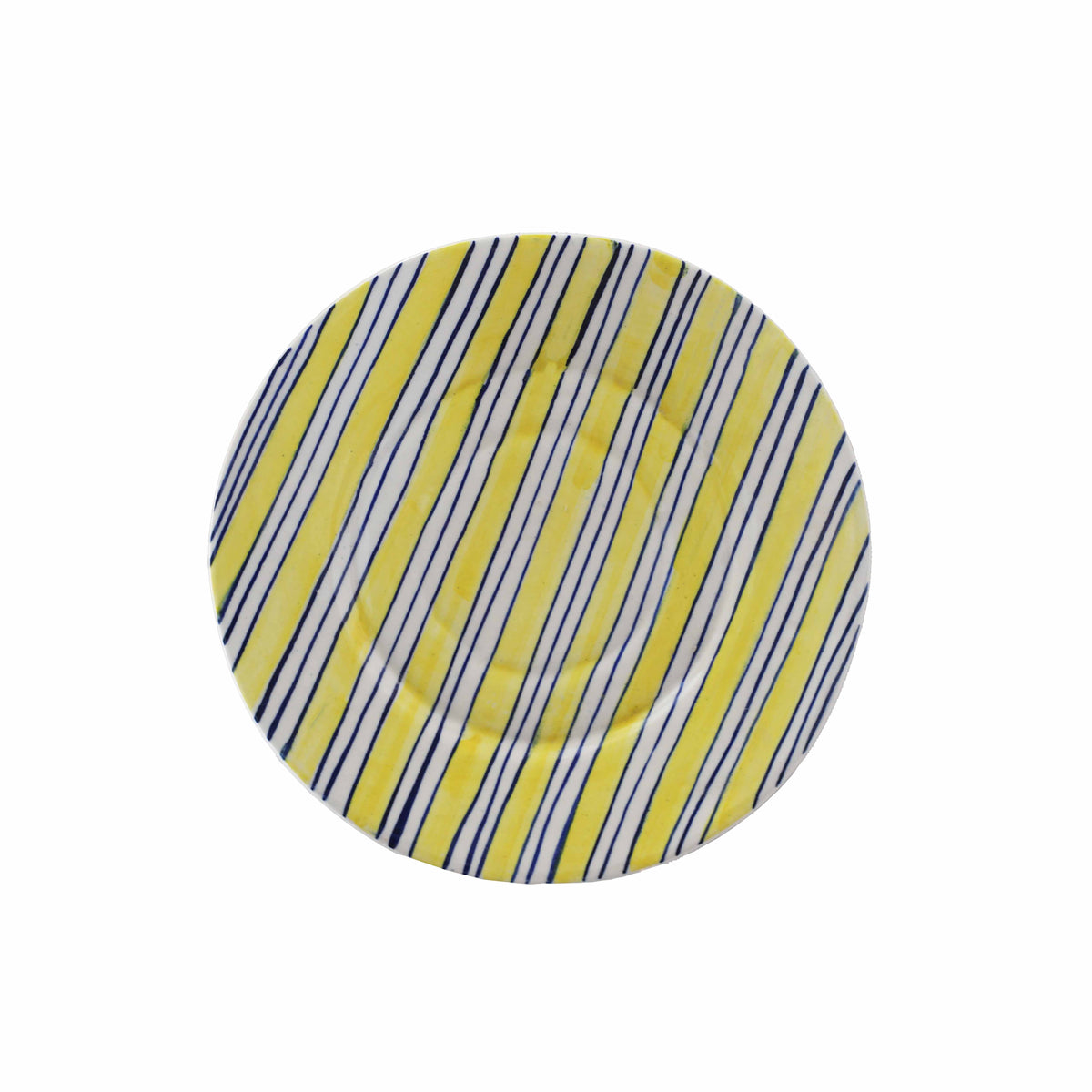 Yellow Stripe Serving Plate