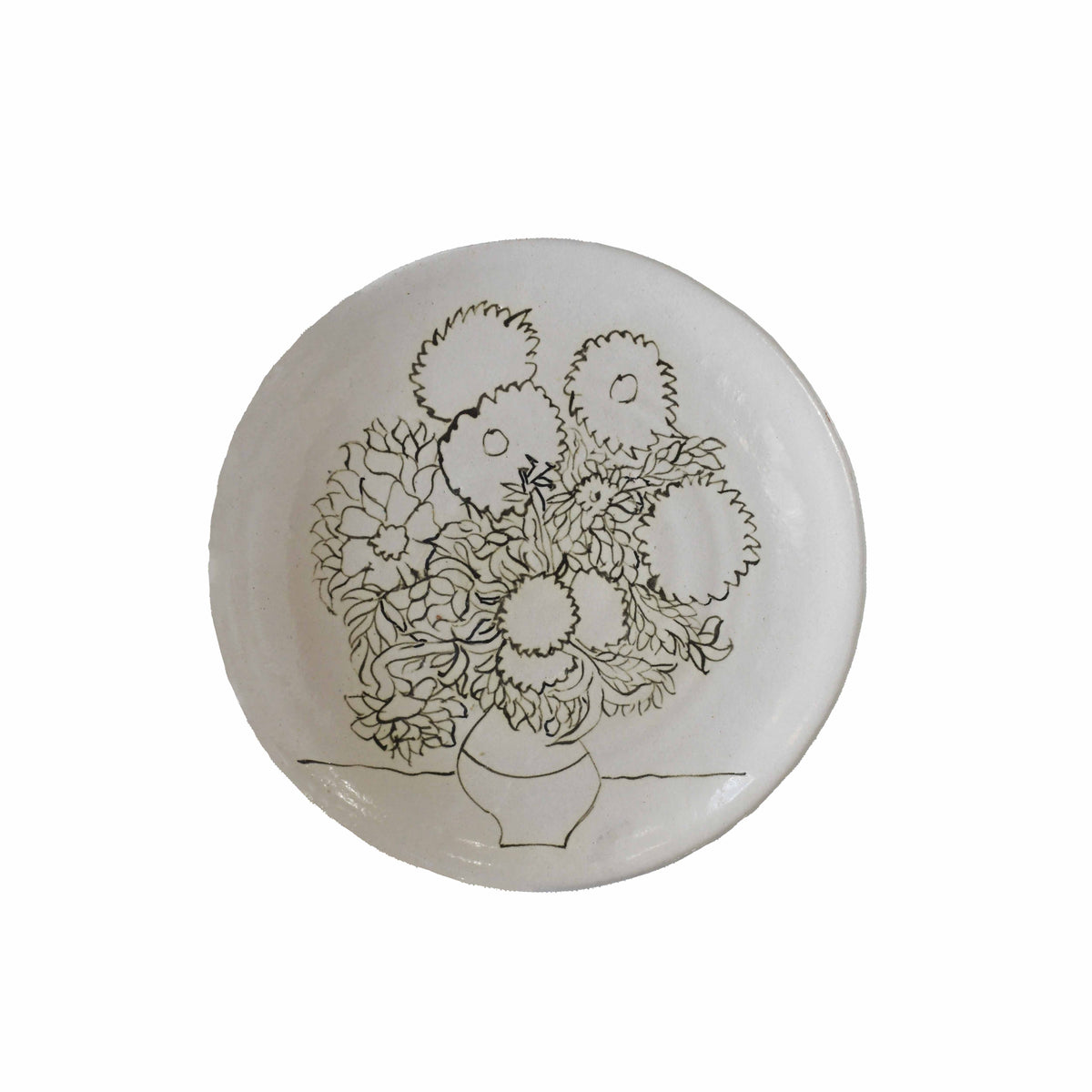 Line Drawn Bouquet Wall Plate