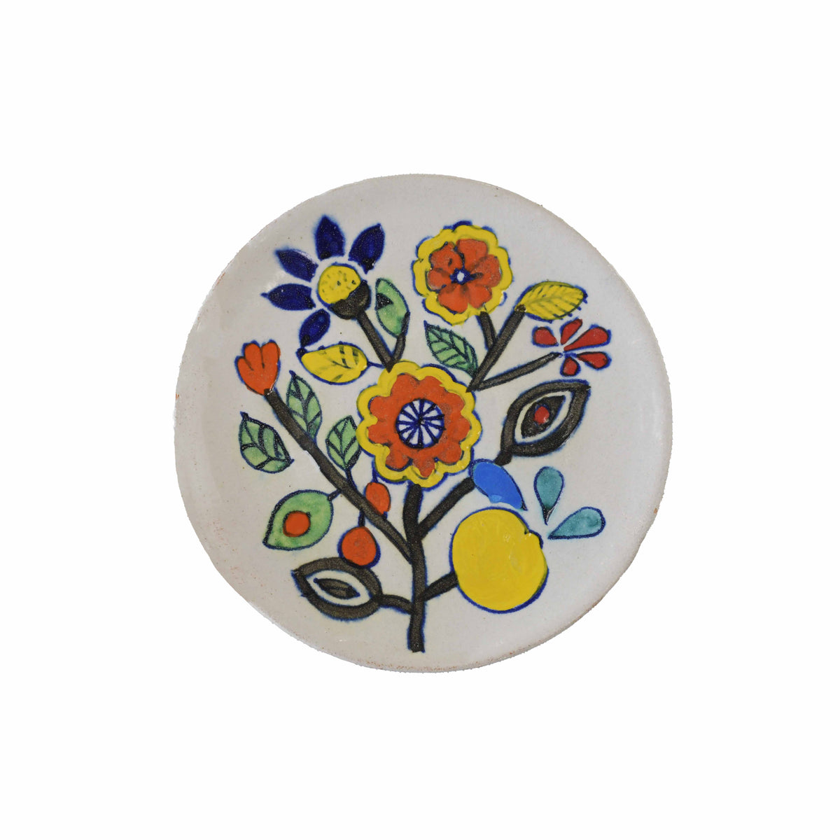 Folk Flowering Branch Wall Plate