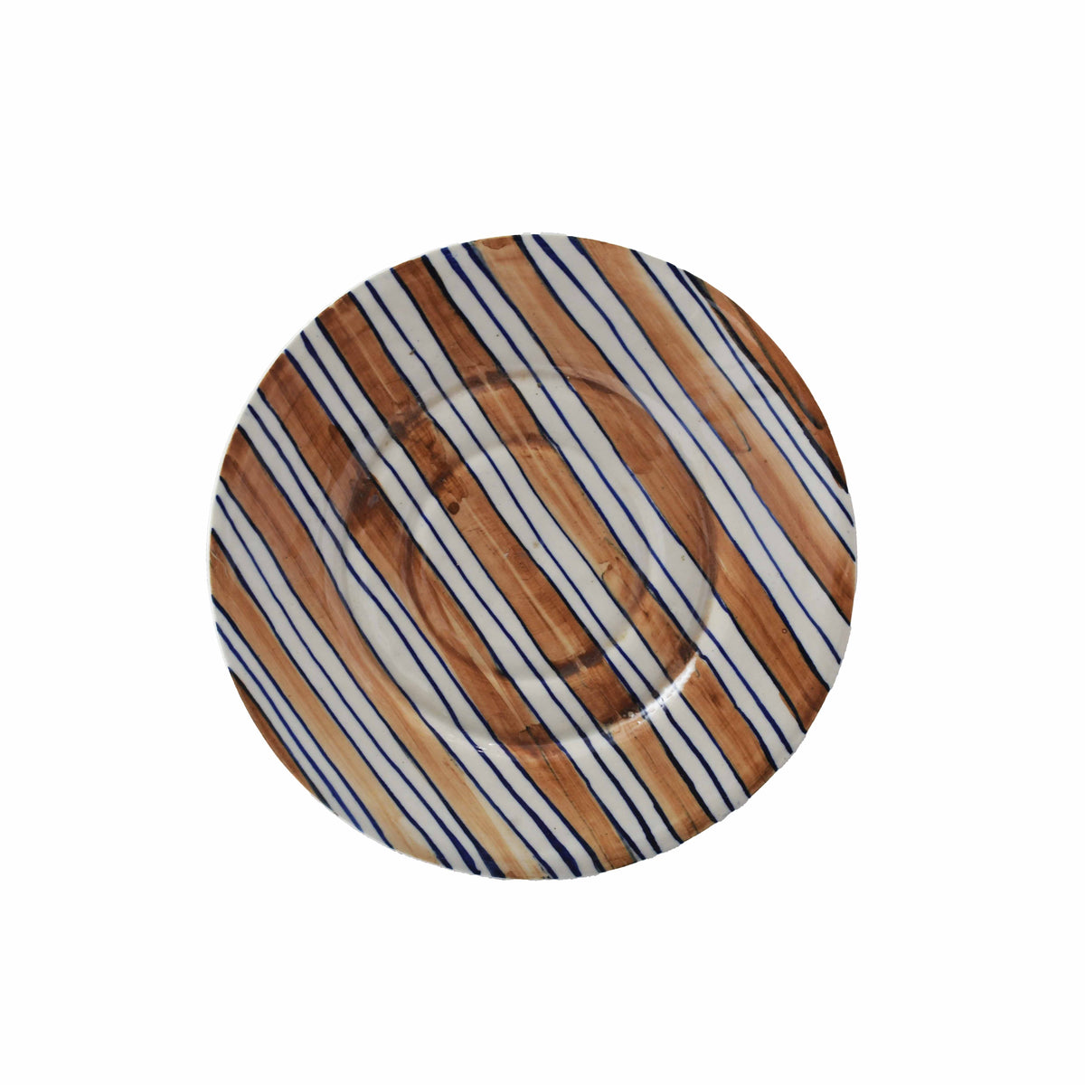 Rustic Brown Stripe Plates