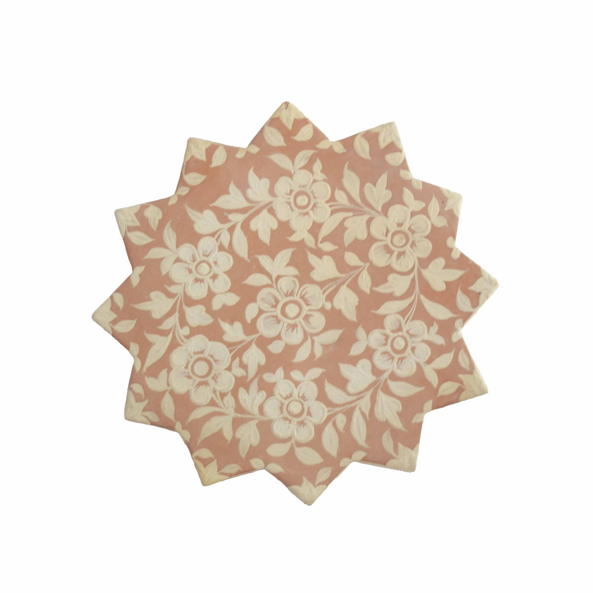 Star Floral Terracotta Trivet