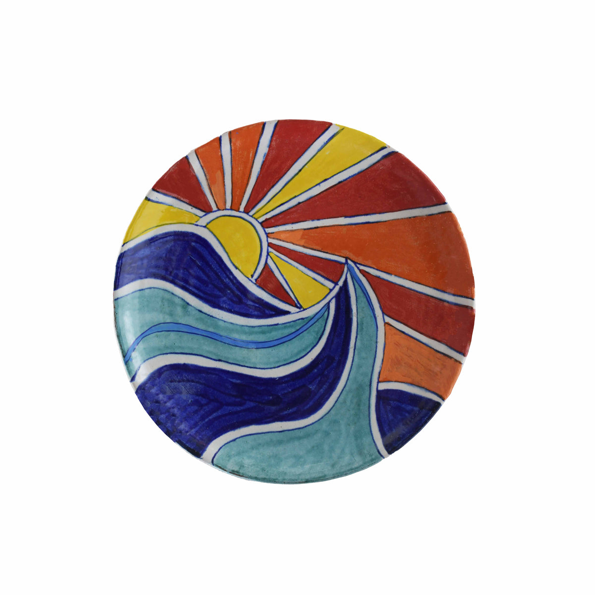 Sunrise Over Waves Wall Plate