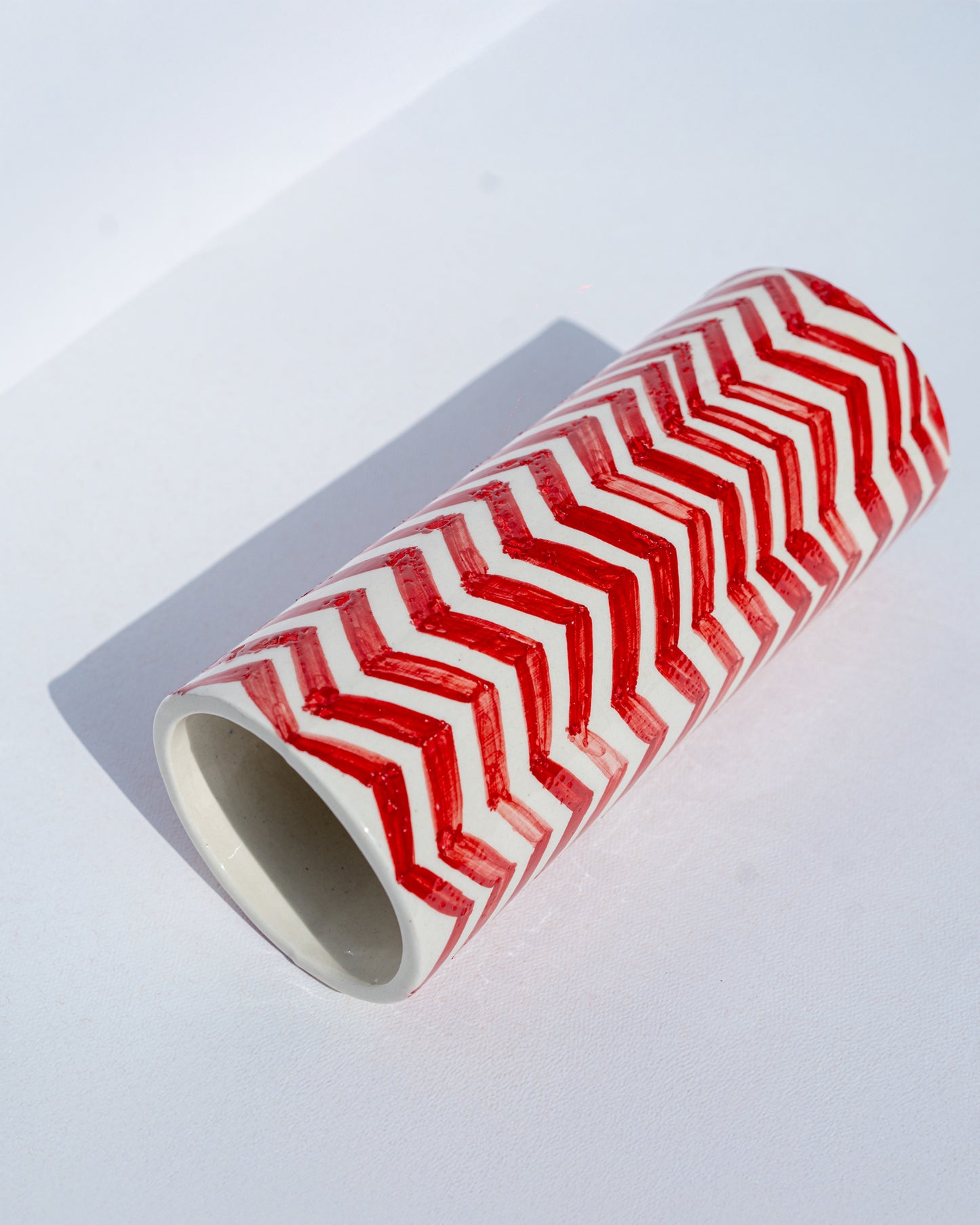 Red and White Vase
