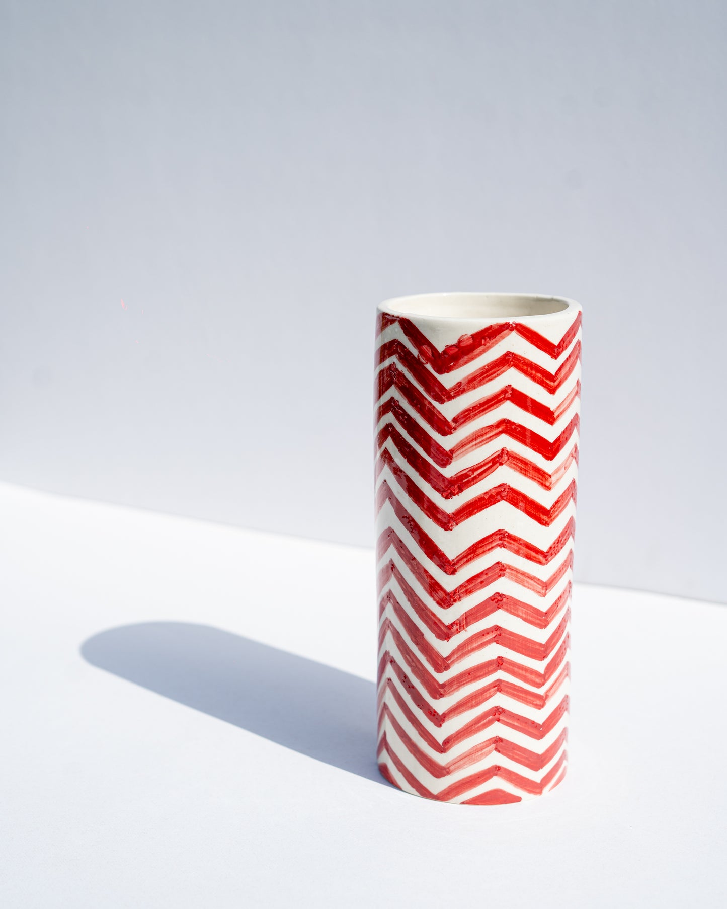 Red and White Vase