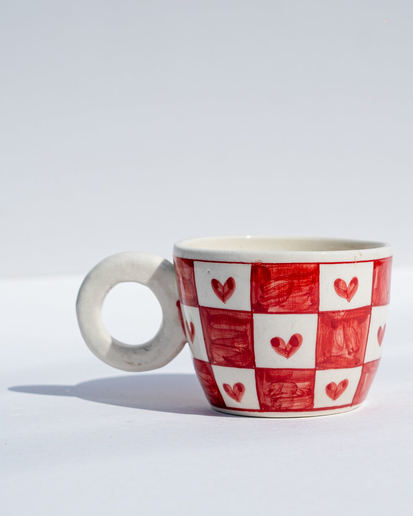 Heart Mug-Red and White