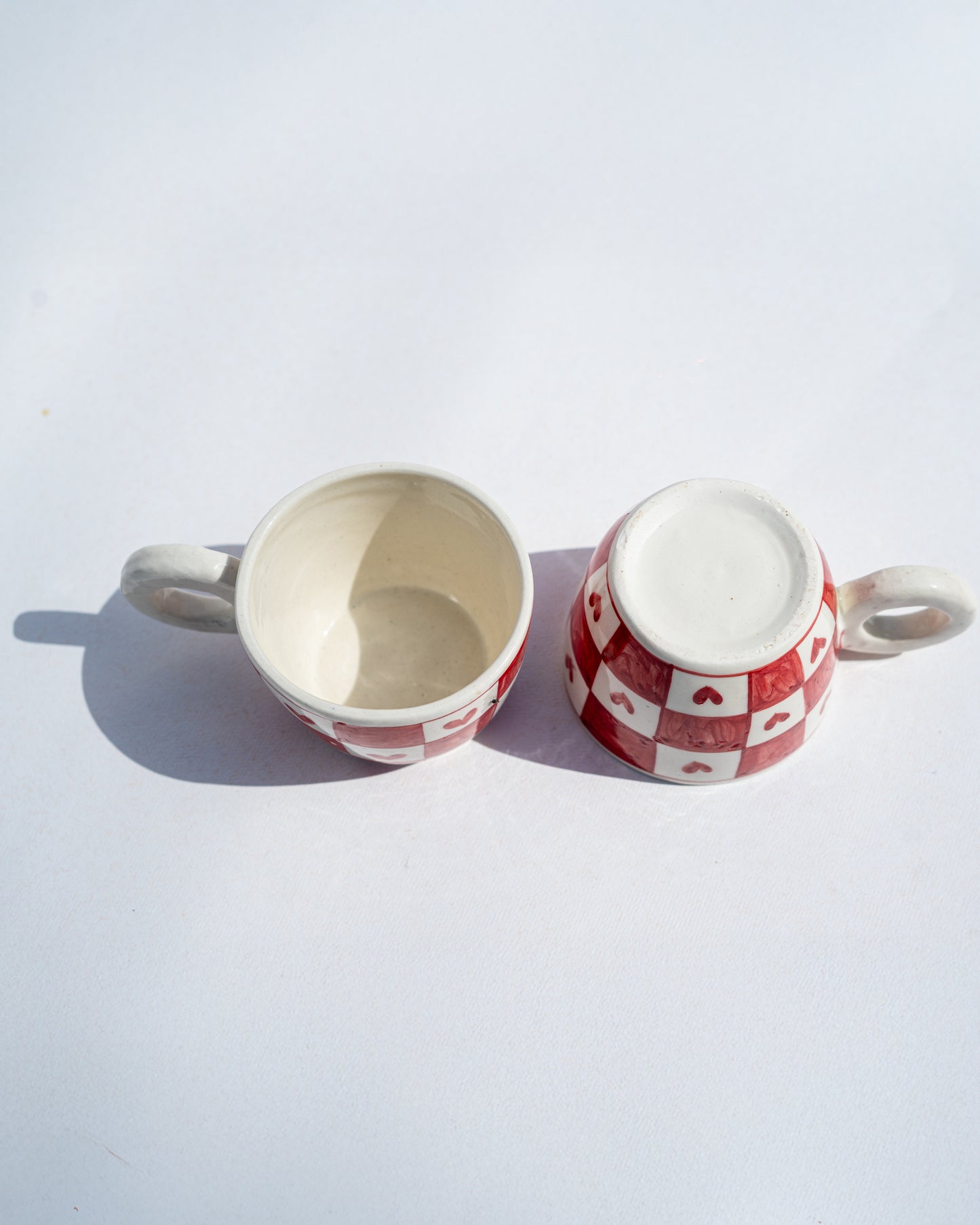 Heart Mug-Red and White