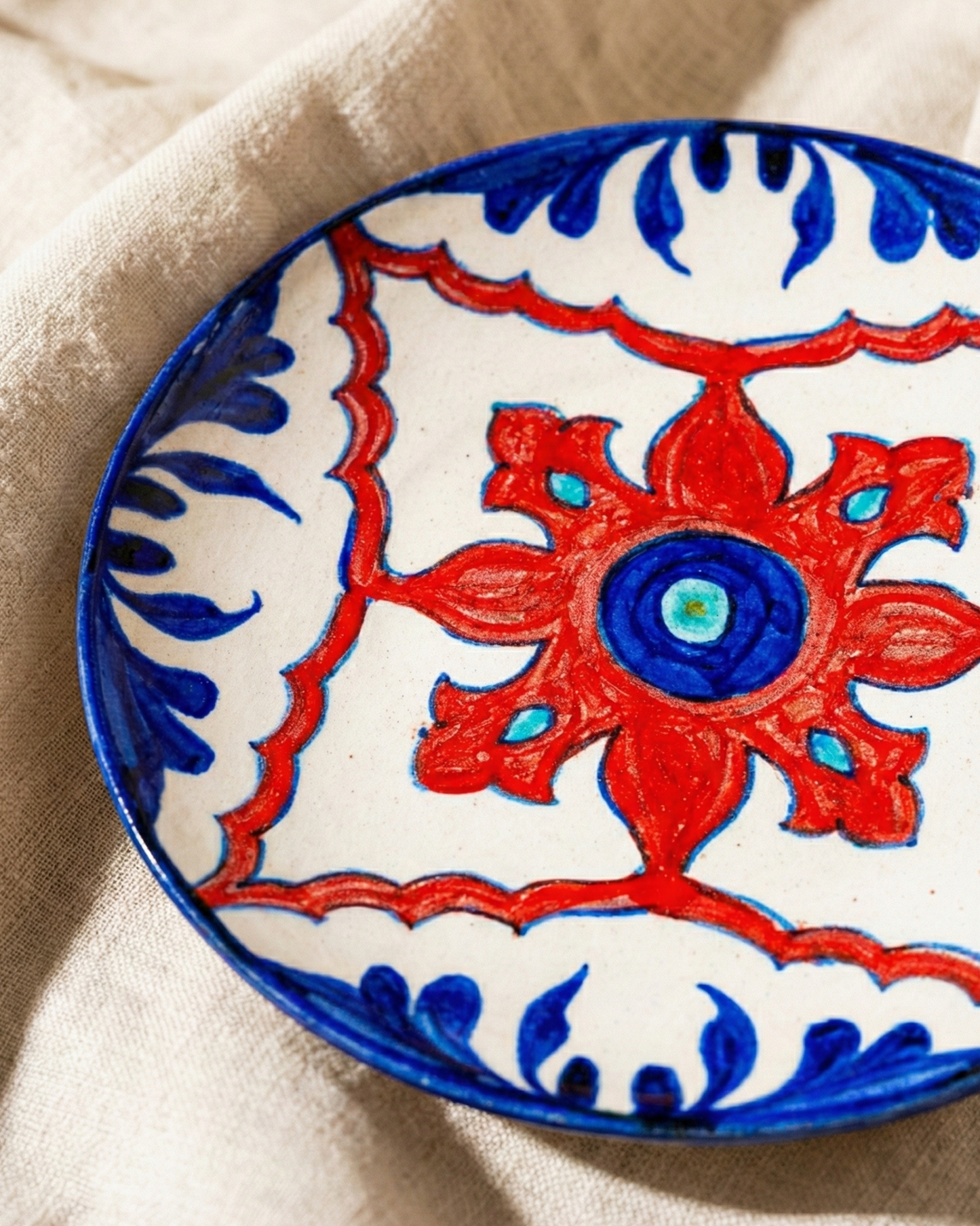 Red and Blue Fire Wall plate