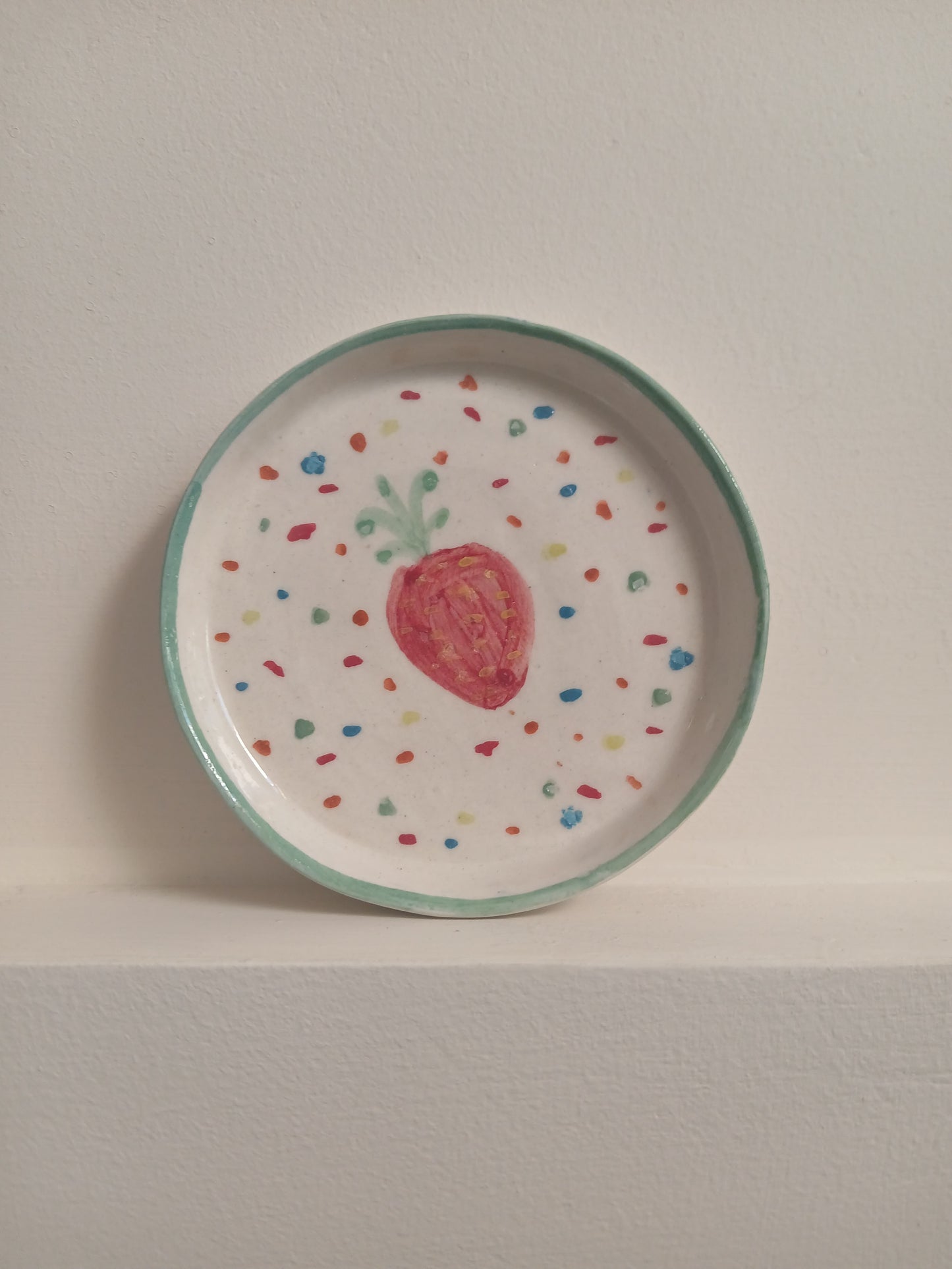 Strawberry with Dots Small Coaster