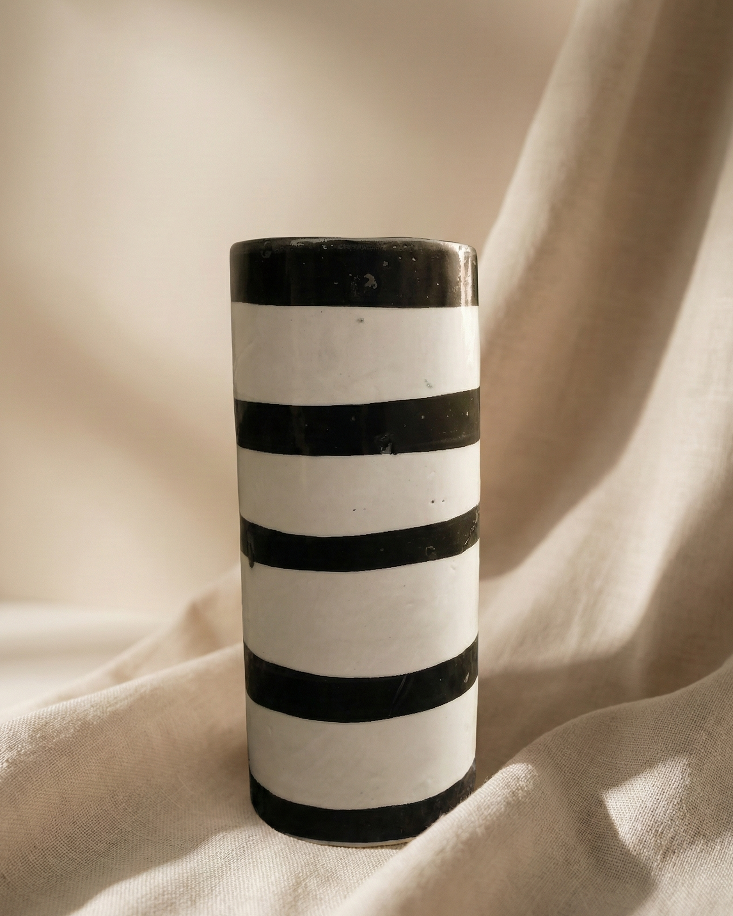 Striped Ceramic Vase