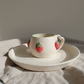 Strawberry Mug with Heart Shaped Handle