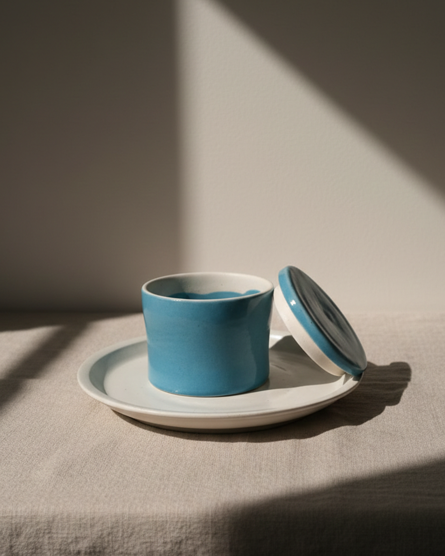 Light Blue Container with Lid