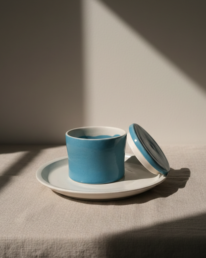 Light Blue Container with Lid