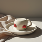 Strawberry Mug with Heart Shaped Handle