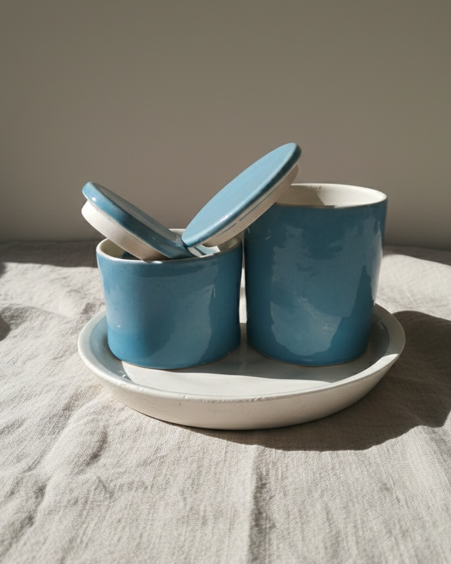 Light Blue Container with Lid