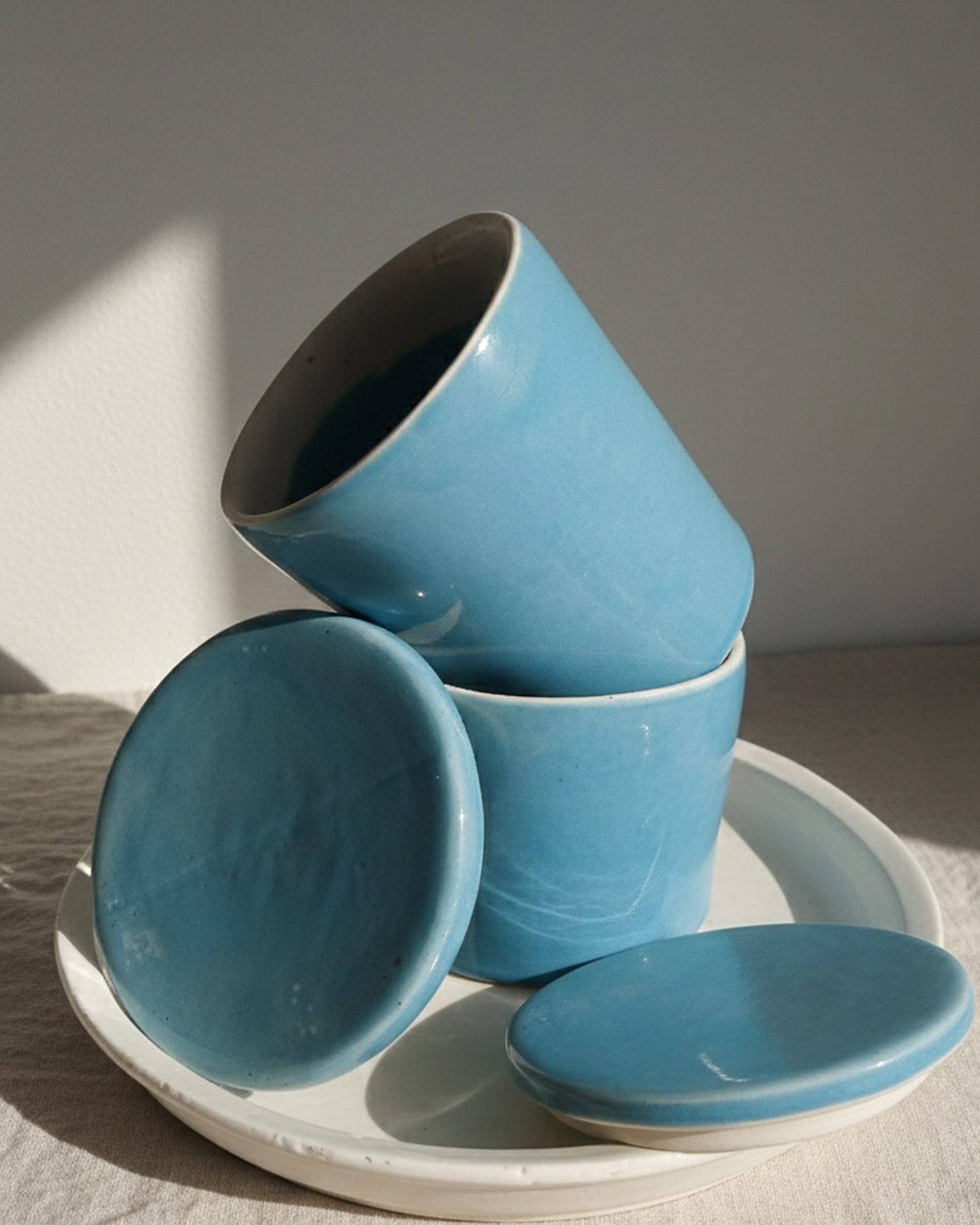 Light Blue Container with Lid