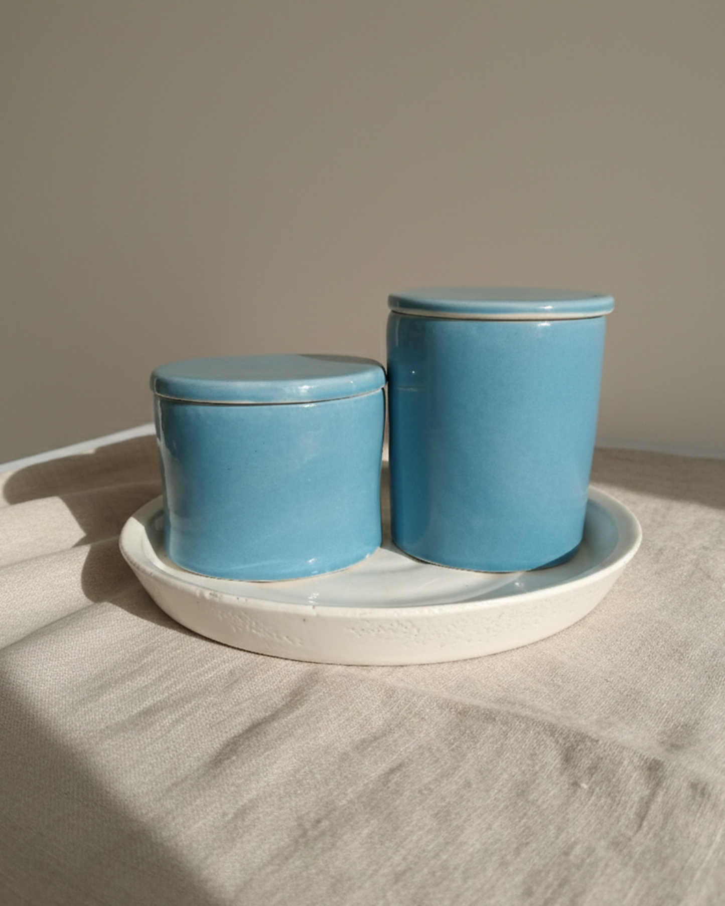 Light Blue Container with Lid