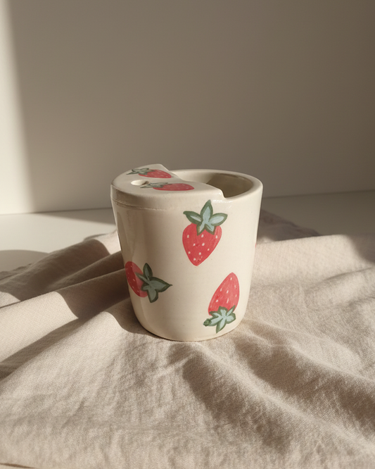 Strawberry Half Lid Tumbler