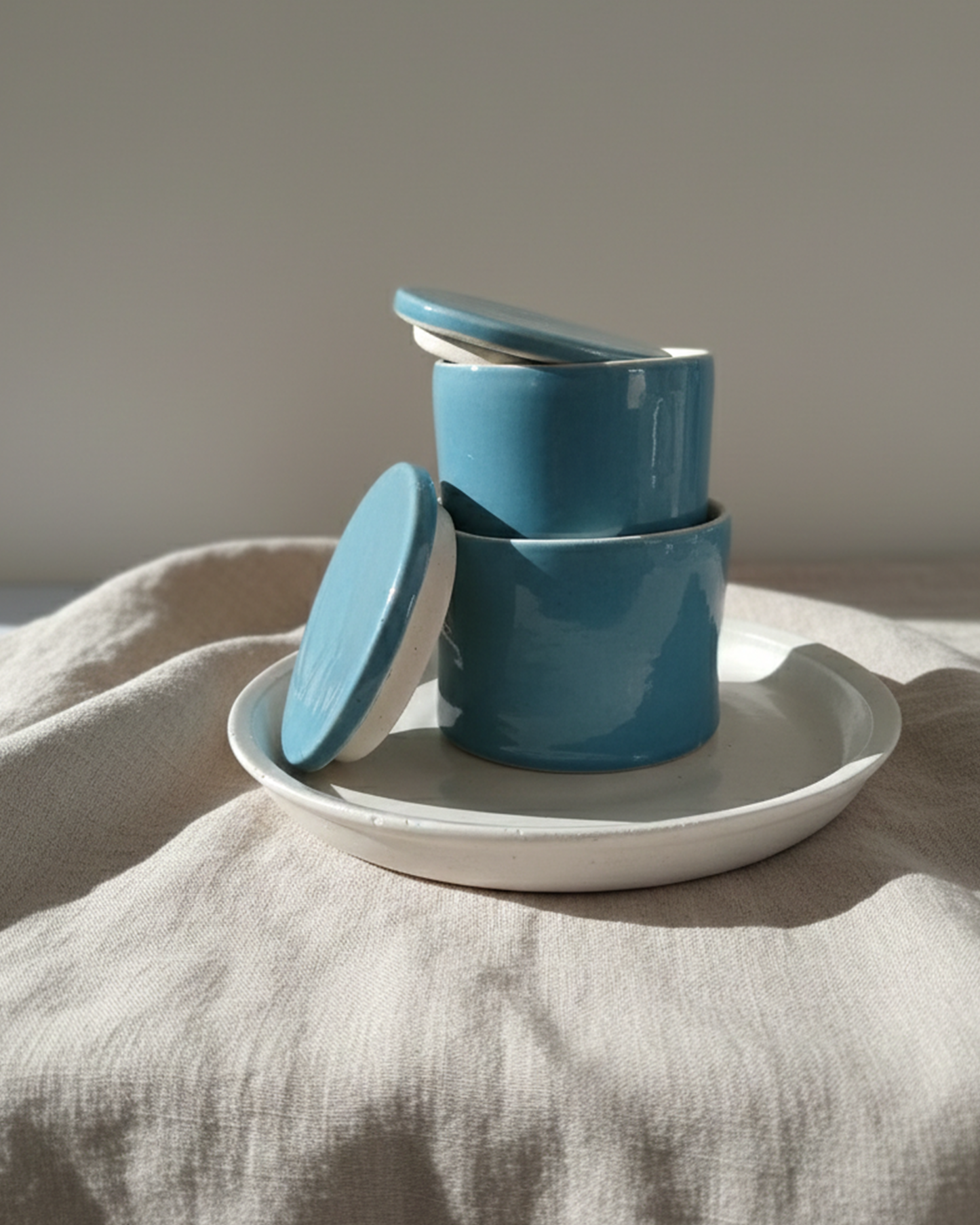 Light Blue Container with Lid