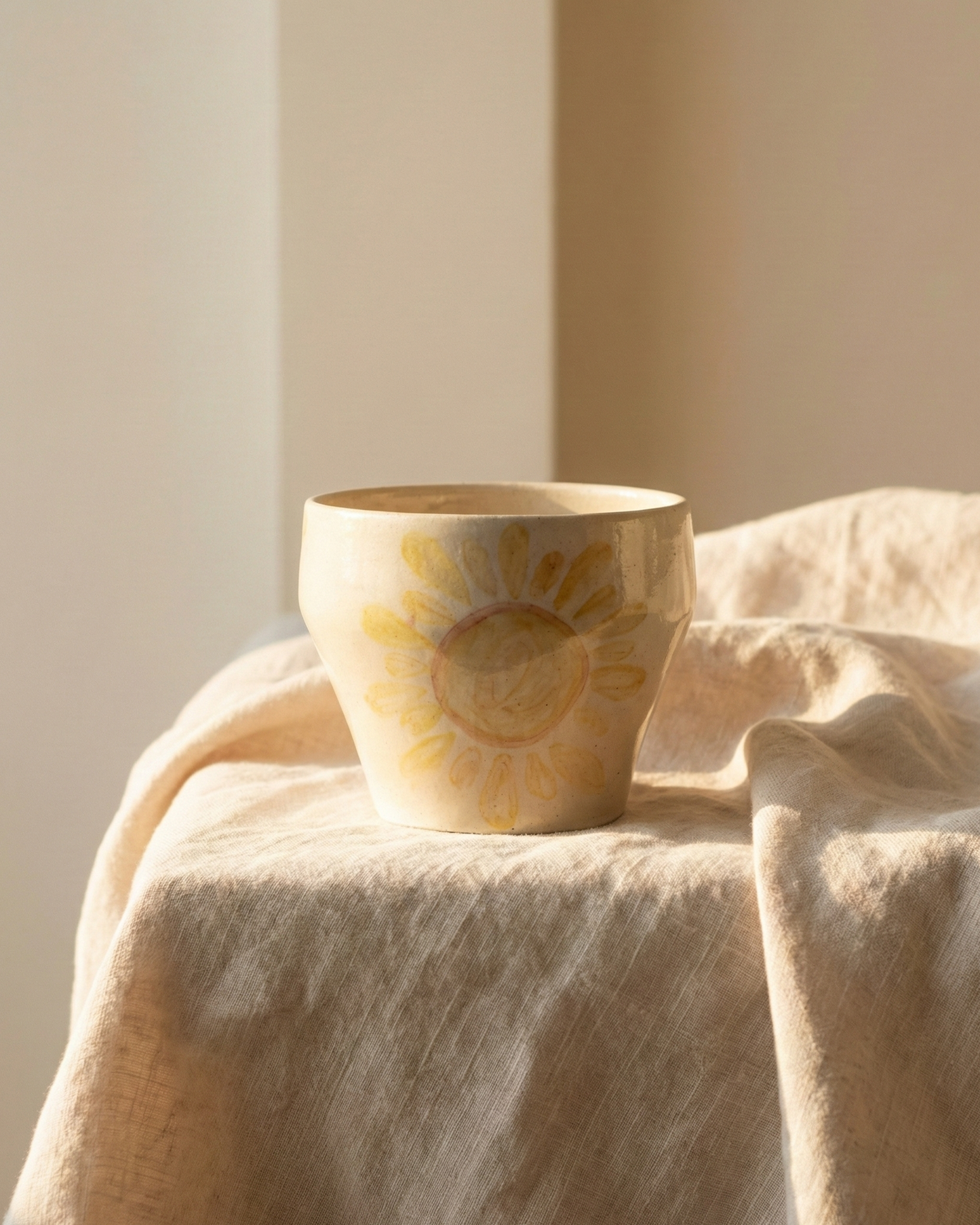 Hand-Painted Sunshine Pot