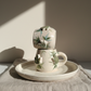 Leafy Mug with Round Handles