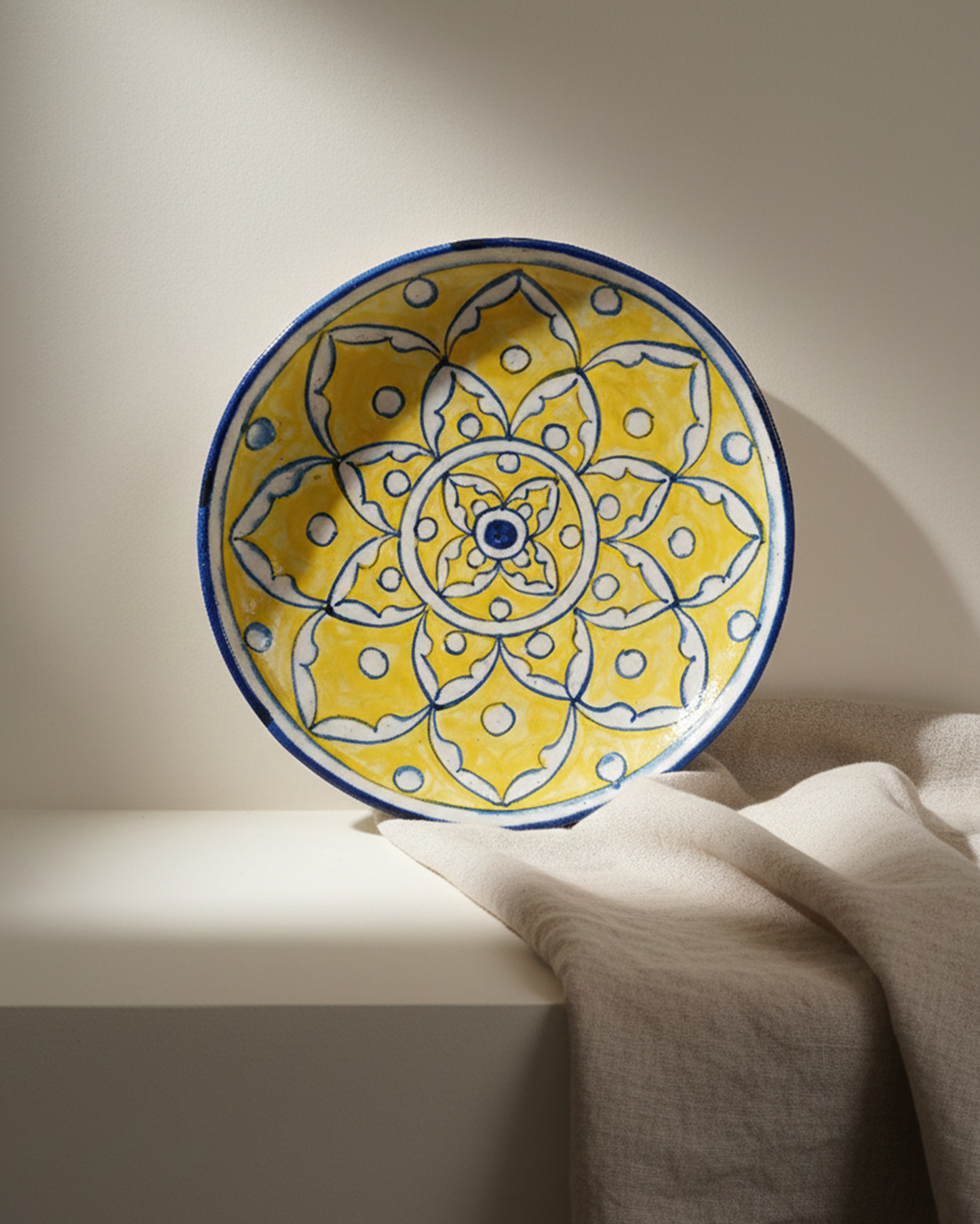 Yellow Motif Wall Plate