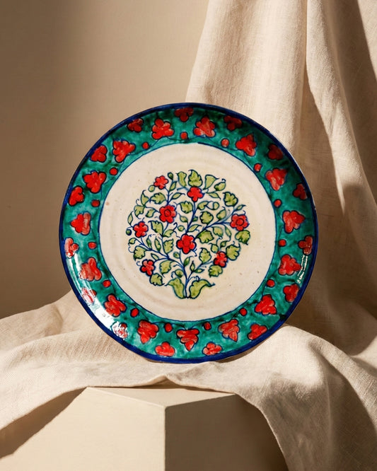Red & Turquoise Wall Plate