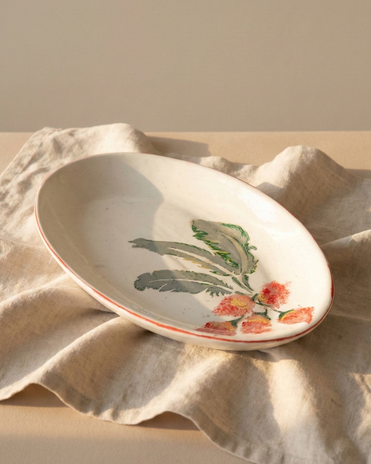Floral Oval Platter