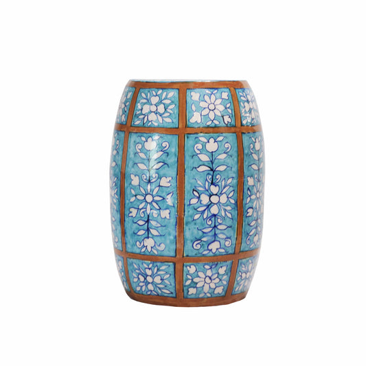 Turquoise Lattice Stool