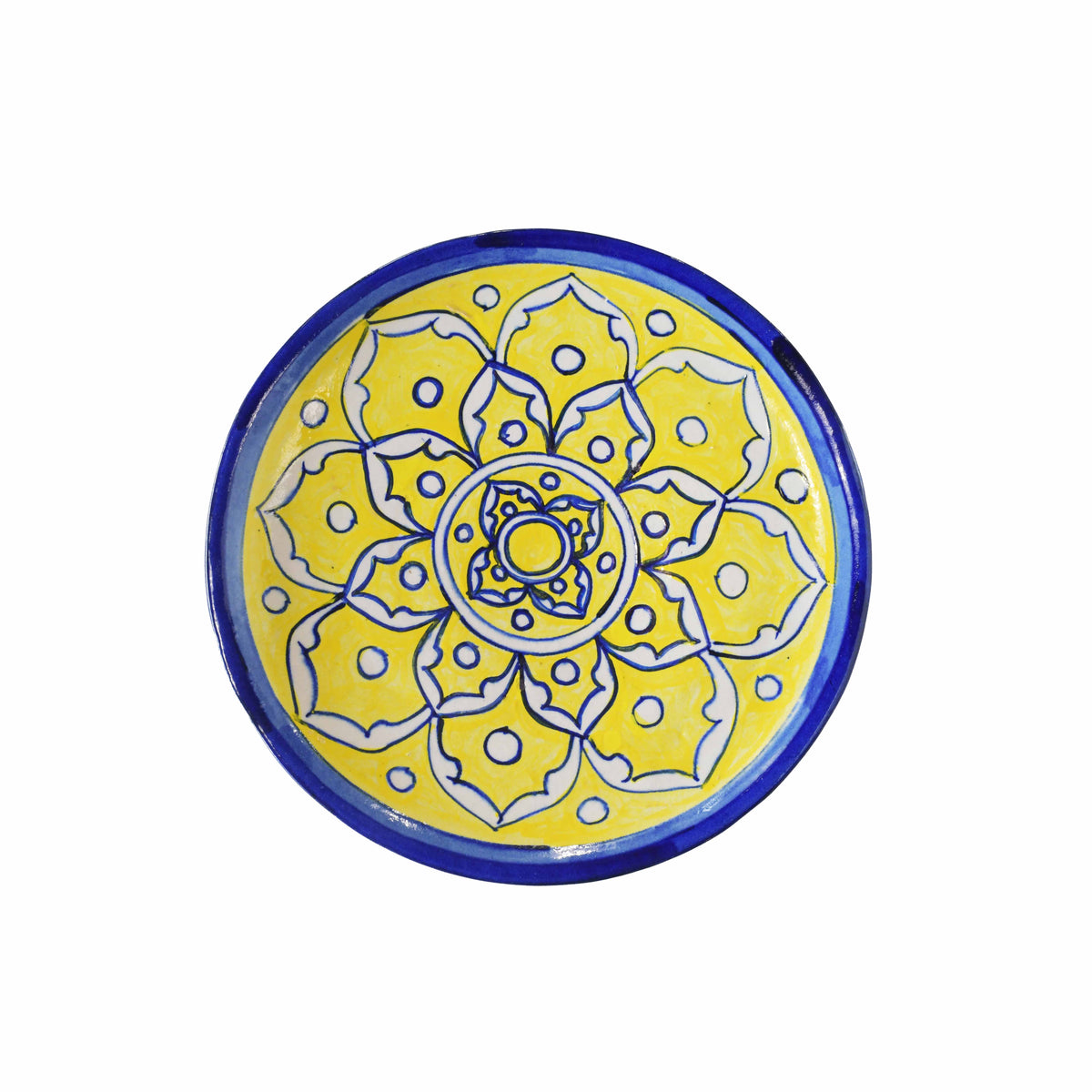 Yellow Lotus Mandala Wall Plate