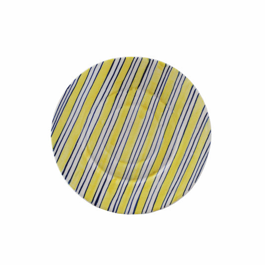 Yellow Stripe Serving Plate