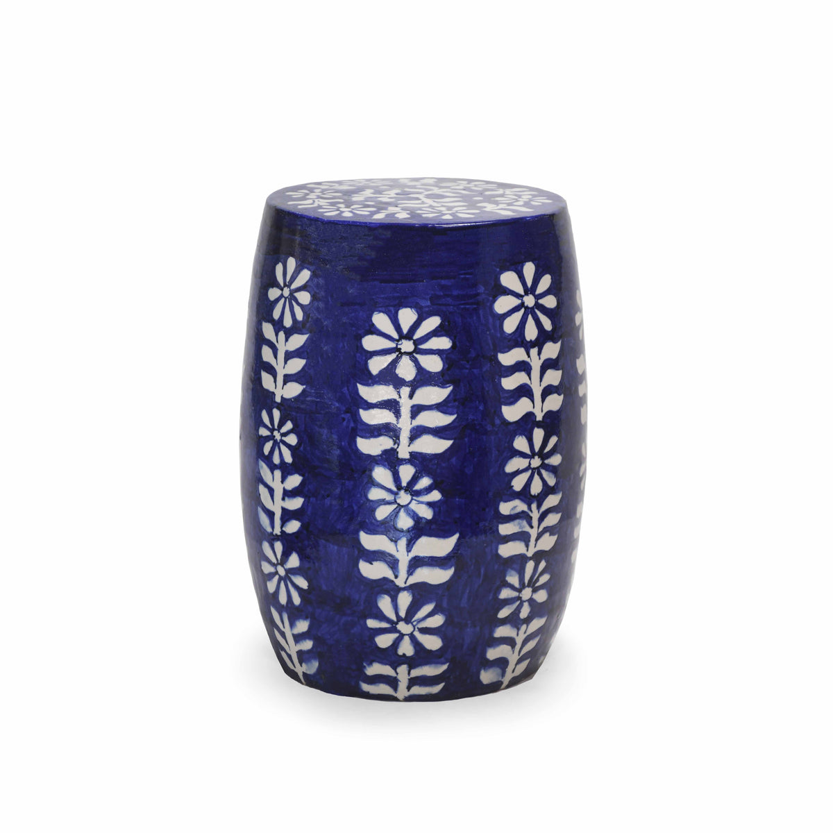 Indigo Daisy Stool