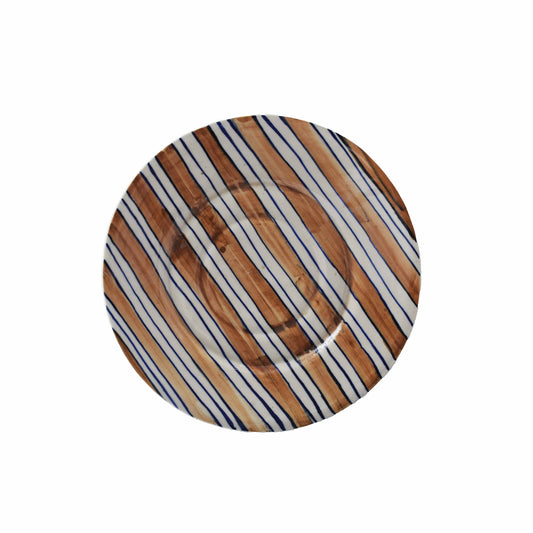 Rustic Brown Stripe Plates