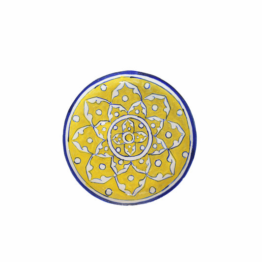 Yellow Mandala Wall Plate