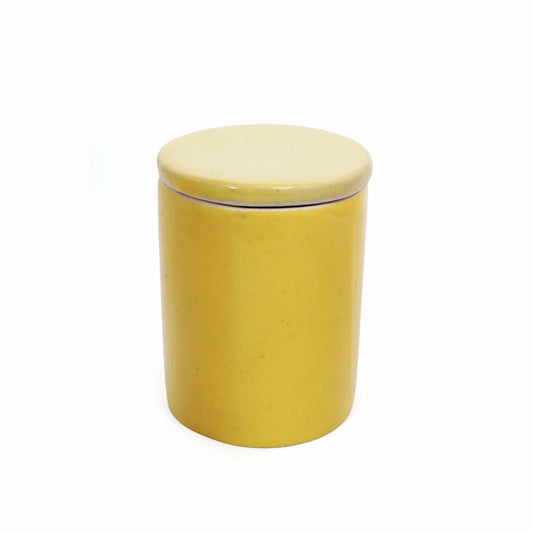 Turmeric Yellow Lidded Ceramic Canister (Small)