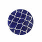 Blue Quatrefoil Stool