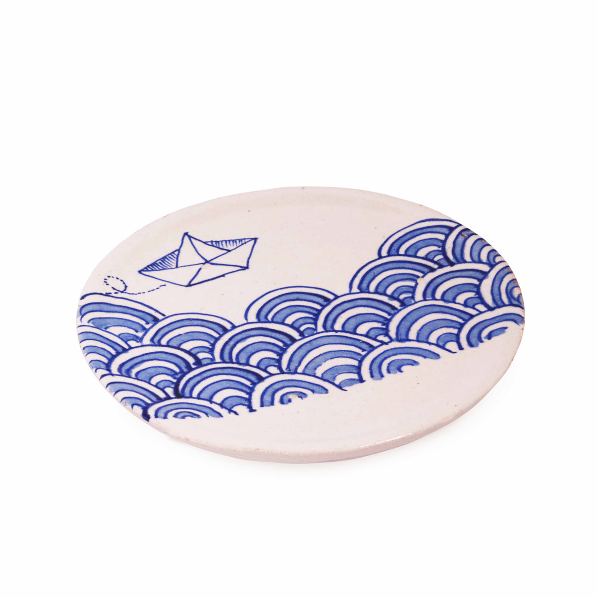 Paper Boat Terracotta Plate
