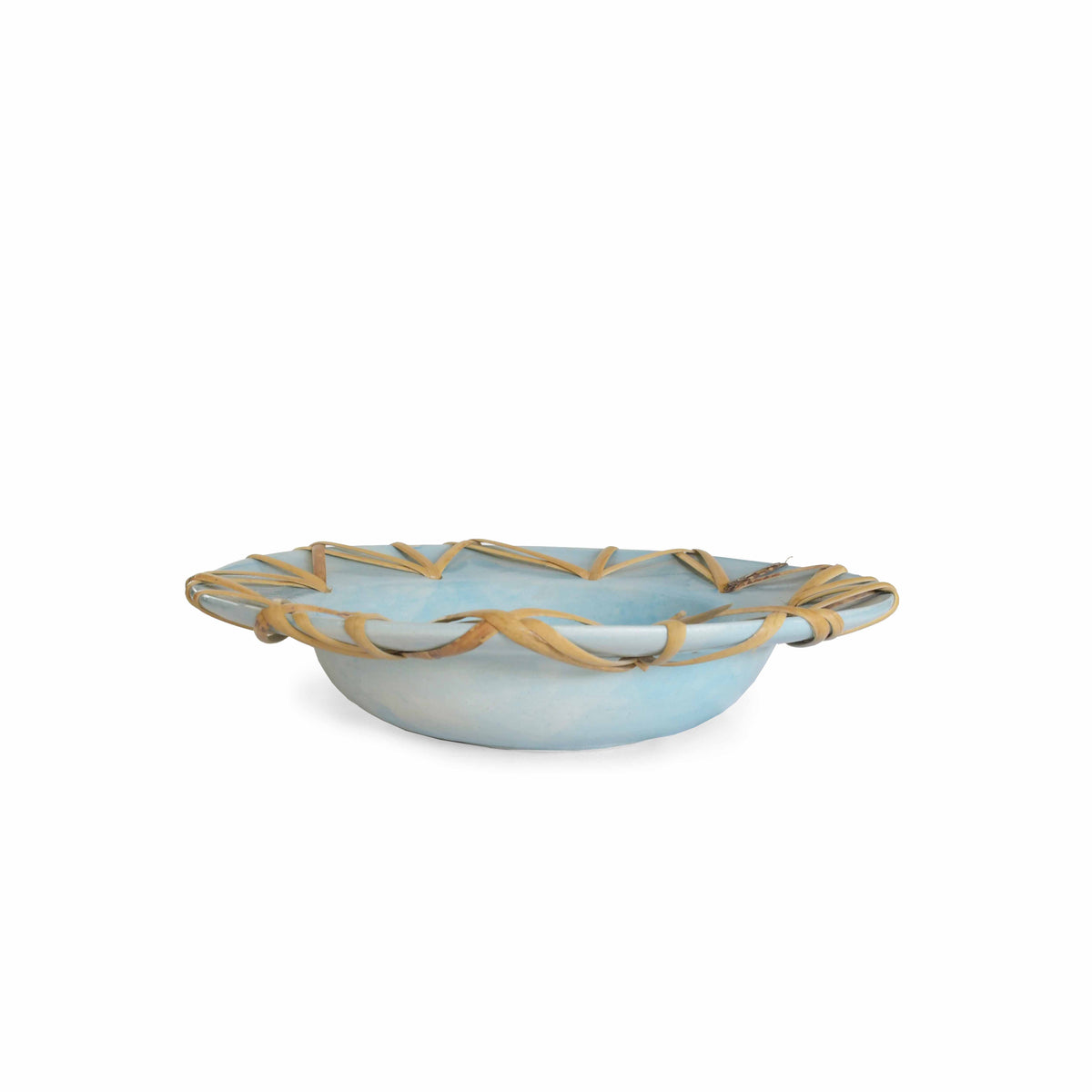 Cane Trim Blue Bowl