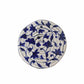Blue Vine Grid Stool