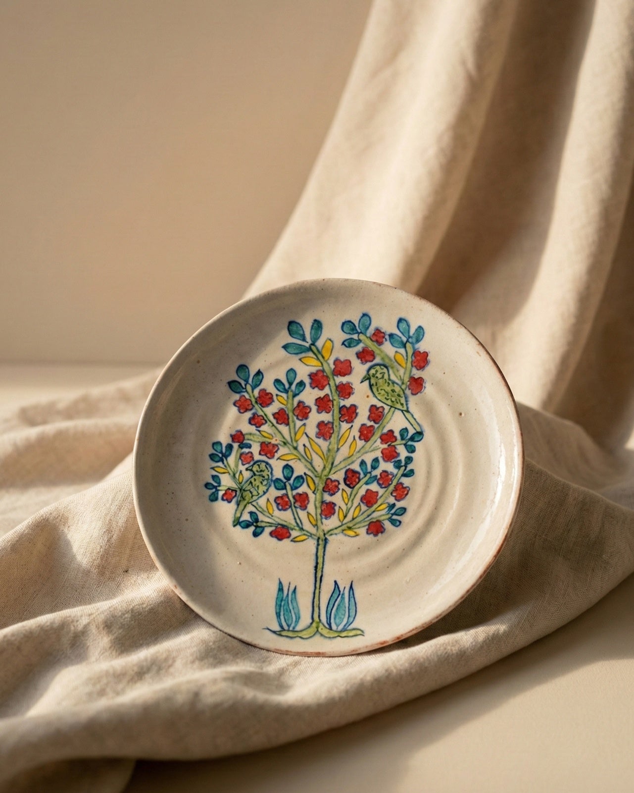 Bird's in the Flowering Plate