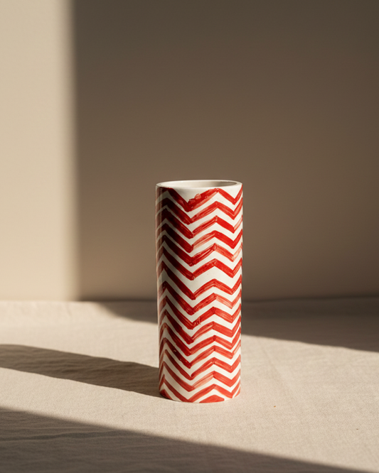 Red and White Vase