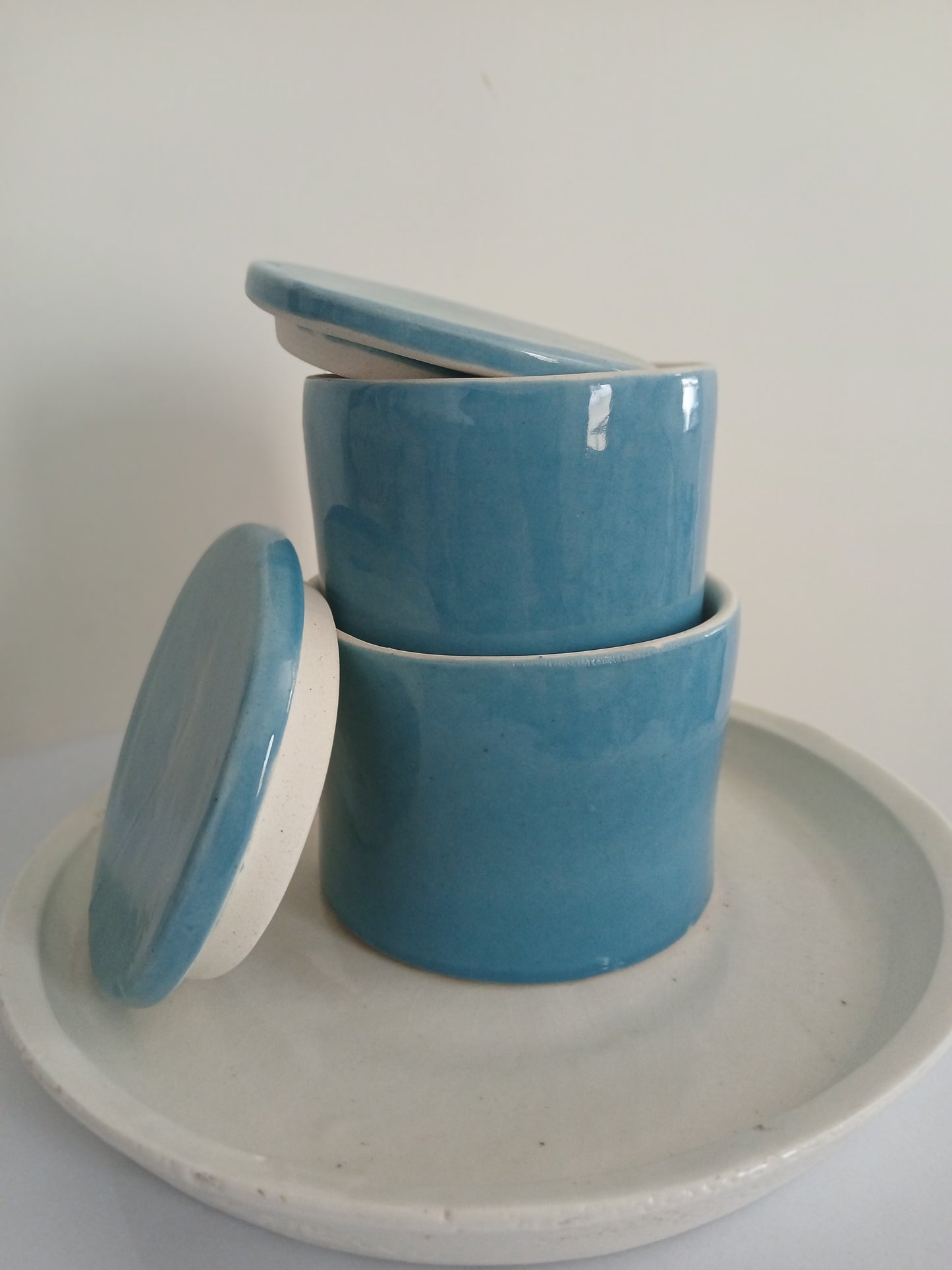 Light Blue Container with Lid