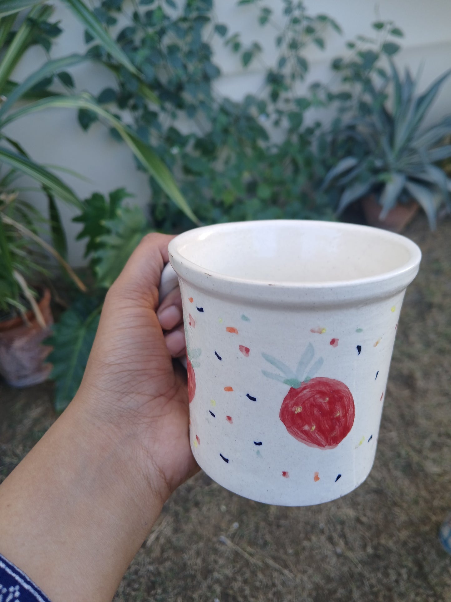 Strawberry with Dots Mug