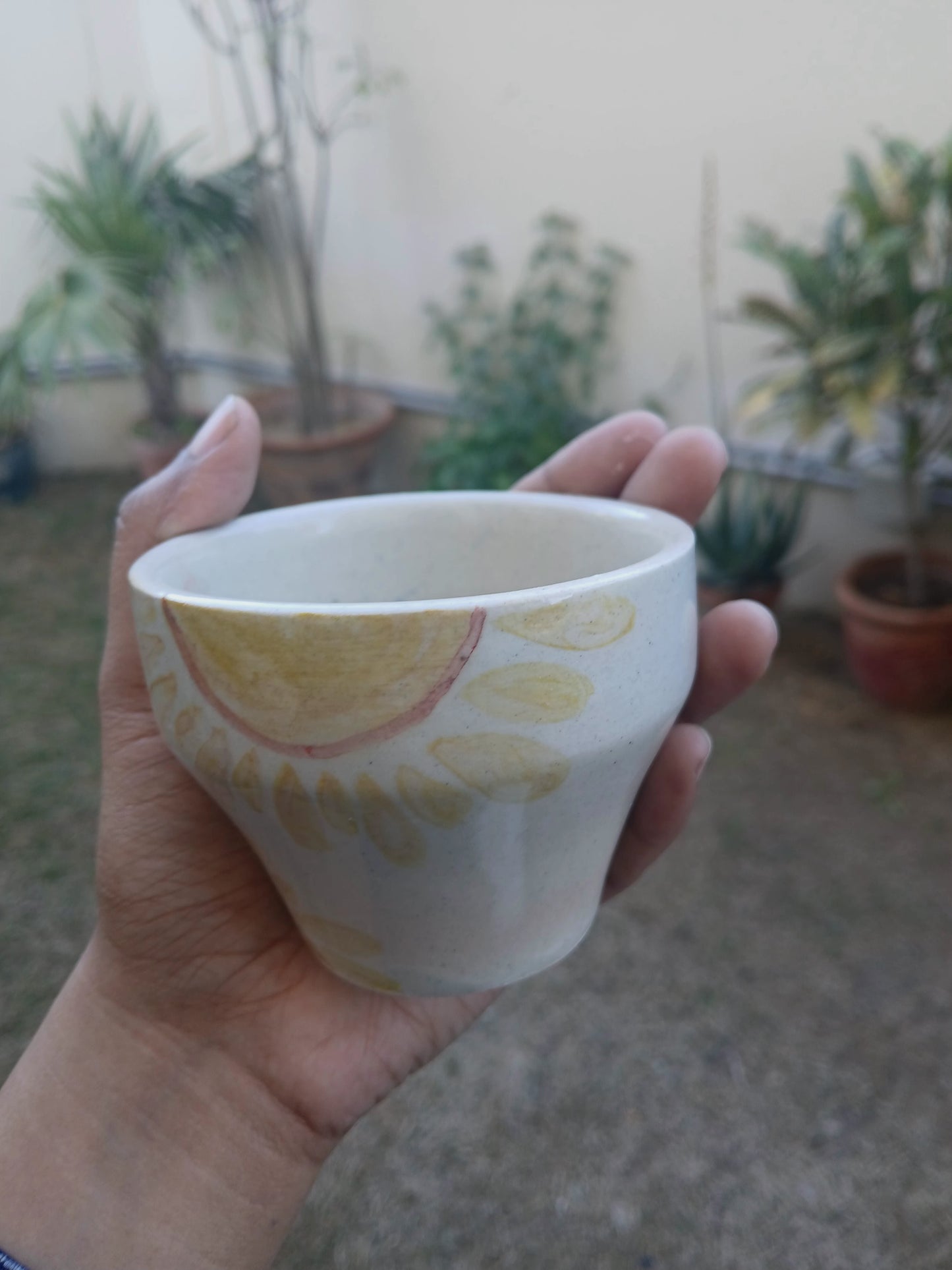 Hand-Painted Sunshine Pot