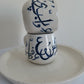 Calligraphy Mugs with Round Handles