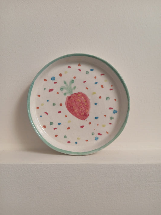 Strawberry with Dots Small Coaster