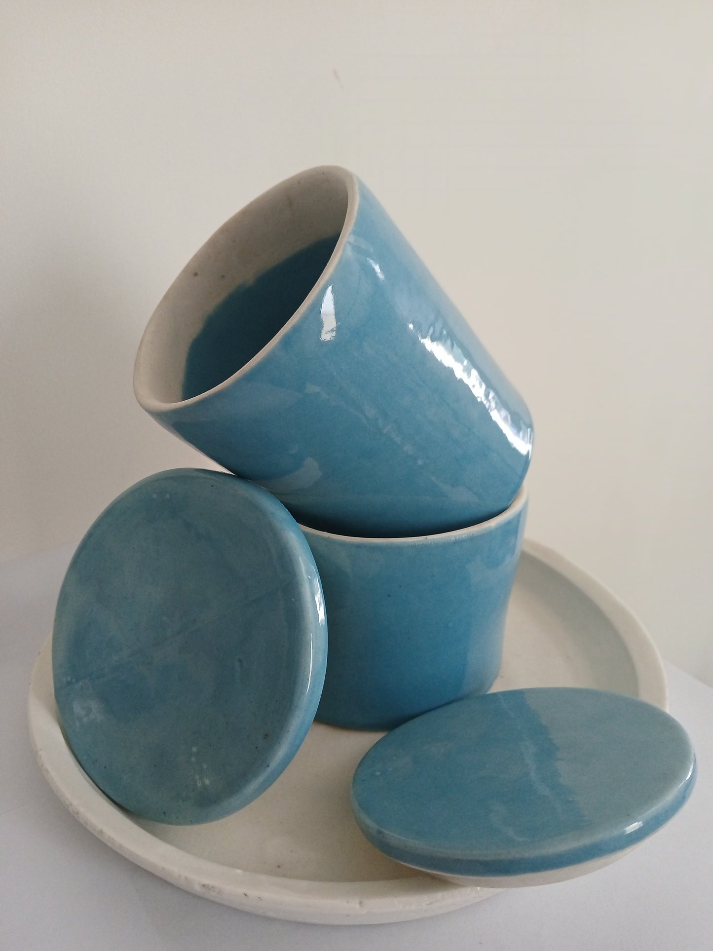 Light Blue Container with Lid