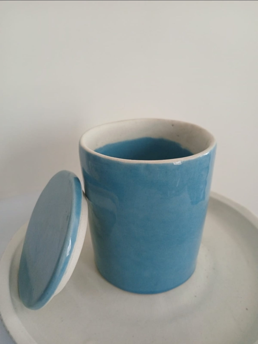 Light Blue Container with Lid