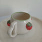 Strawberry Mug with Heart Shaped Handle
